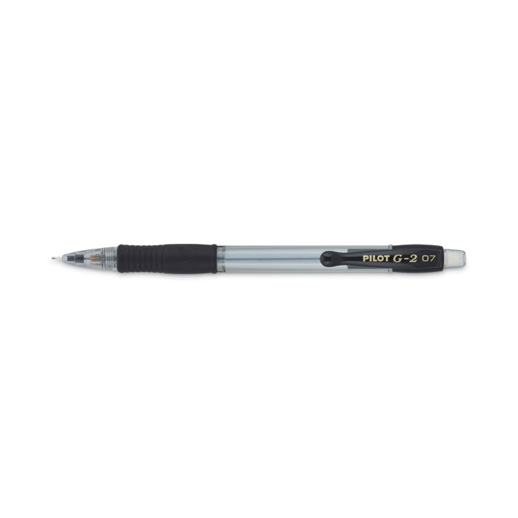 G2 Mechanical Pencil, 0.7 mm, HB (#2), Black Lead, Clear/Black Barrel, Dozen