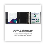 Nonstick D-Ring View Binder, 3 Rings, 6" Capacity, 11 X 8.5, Black