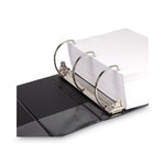 Nonstick D-Ring View Binder, 3 Rings, 6" Capacity, 11 X 8.5, Black