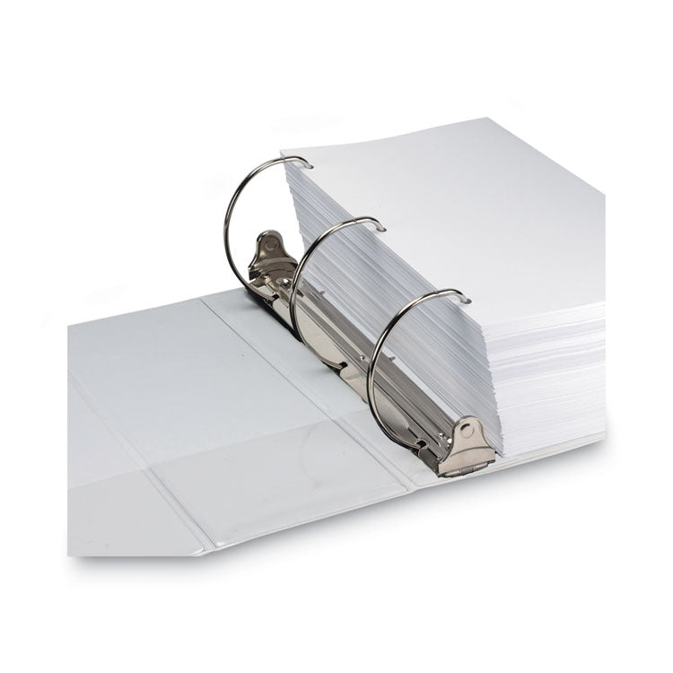 Nonstick D-Ring View Binder, 3 Rings, 6" Capacity, 11 X 8.5, White