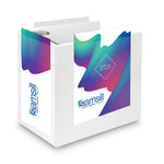 Nonstick D-Ring View Binder, 3 Rings, 6" Capacity, 11 X 8.5, White