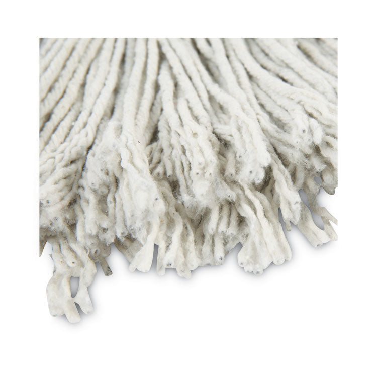 Cut-End Wet Mop Head, Cotton, No. 24, White 12/carton