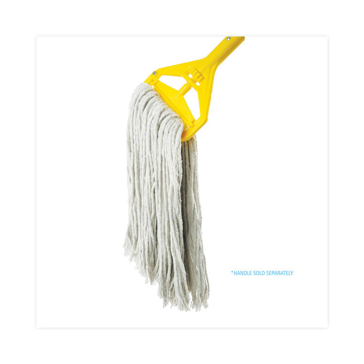 Cut-End Wet Mop Head, Cotton, No. 24, White 12/carton