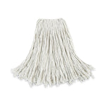 Cut-End Wet Mop Head, Cotton, No. 24, White 12/carton