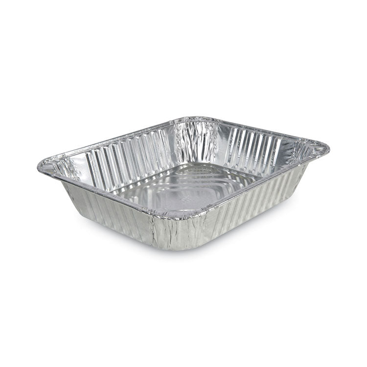 Aluminum Steam Table Pans, Half-Size Deep, 400 Gauge, 2.56" Deep, 10.38 x 12.75, 100/Carton