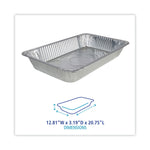 Aluminum Steam Table Pans, Full-Size Deep, 620 Gauge, 3.19" Deep, 12.81 x 20.75, 50/Carton