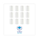 Hardwound Paper Towels, 1-Ply, 8" X 600 Ft, White, 2" Core, 12 Rolls/carton