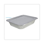 Aluminum Steam Table Pans, Half-Size Deep, 400 Gauge, 2.56" Deep, 10.38 x 12.75, 100/Carton