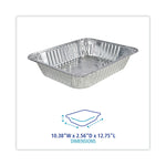 Aluminum Steam Table Pans, Half-Size Deep, 400 Gauge, 2.56" Deep, 10.38 x 12.75, 100/Carton
