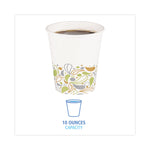 Deerfield Printed Paper Hot Cups, 10 oz, 50/Sleeve, 20 Sleeves/Carton