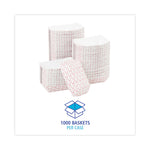 Paper Food Baskets, 0.25 lb Capacity, 2.69 x 4 x 1.05, Red/White, 1,000/Carton