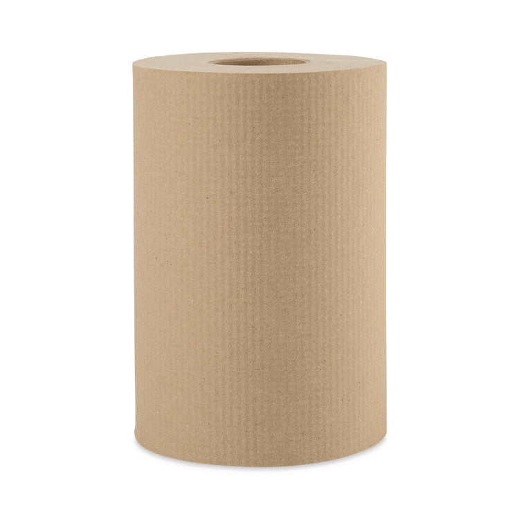 Hardwound Paper Towels, 1-Ply, 8" x 350 ft, Natural, 12 Rolls/Carton
