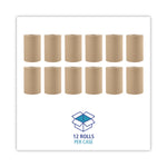 Hardwound Paper Towels, 1-Ply, 8" x 350 ft, Natural, 12 Rolls/Carton