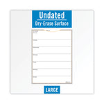 Wallmates Self-Adhesive Dry Erase Weekly Planning Surfaces, 18 X 24, White/gray/orange Sheets, Undated