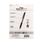 R.s.v.p. Rt Ballpoint Pen, Retractable, Medium 1 Mm, Assorted Ink Colors, Clear Barrel, 8/pack