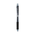 EnerGel-X Gel Pen, Retractable, Fine 0.5 mm, Black Ink, Clear/Black Barrel, Dozen
