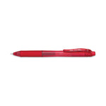EnerGel-X Gel Pen, Retractable, Fine 0.5 mm, Red Ink, Translucent Red/Red Barrel, Dozen