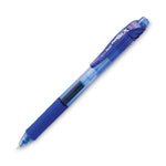 EnerGel-X Gel Pen, Retractable, Fine 0.5 mm, Blue Ink, Translucent Blue/Blue Barrel, Dozen