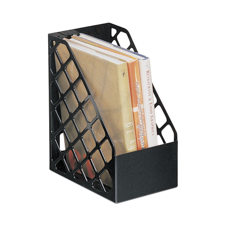 Recycled Plastic Large Magazine File, 6.25 x 9.5 x 11.88, Black