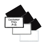 Slap-Stick Magnetic Label Holders, Side Load, 4.25 X 2.5, White, 10/pack