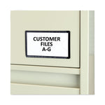Slap-Stick Magnetic Label Holders, Side Load, 4.25 X 2.5, Black, 10/pack