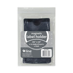 Slap-Stick Magnetic Label Holders, Side Load, 4.25 X 2.5, Black, 10/pack