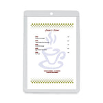 Clear Vinyl Shop Ticket Holders, Super Heavy-Duty, Top Load 5 x 8 Insert, Clear Front, 50/Box