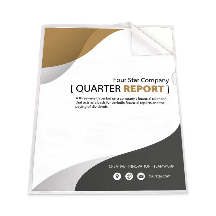 Antimicrobial Protected Poly Project Folders, Letter Size, Clear, 25/box