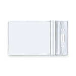 Resealable ID Badge Holders, Vertical Orientation, Transparent Frost 2.68" x 5" Holder, 2.38" x 3.75" Insert, 50/Pack