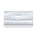 Resealable ID Badge Holders, Vertical Orientation, Transparent Frost 2.68" x 5" Holder, 2.38" x 3.75" Insert, 50/Pack