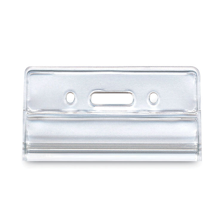 Resealable ID Badge Holders, Vertical Orientation, Transparent Frost 2.68" x 5" Holder, 2.38" x 3.75" Insert, 50/Pack