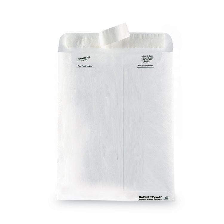 Lightweight 14 lb Tyvek Catalog Mailers, #10 1/2, Square Flap, Redi-Strip Adhesive Closure, 9 x 12, White, 50/Box