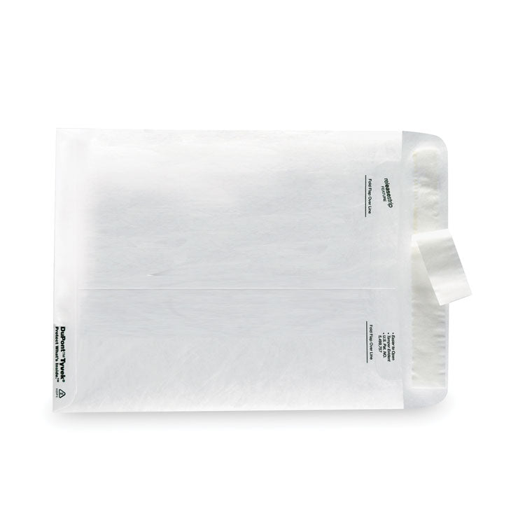 Lightweight 14 lb Tyvek Catalog Mailers, #10 1/2, Square Flap, Redi-Strip Adhesive Closure, 9 x 12, White, 50/Box