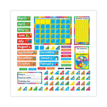 Year Around Calendar Bulletin Board Set, 12-Month Calendar, 22" x 17", Assorted Colors, 106/Set