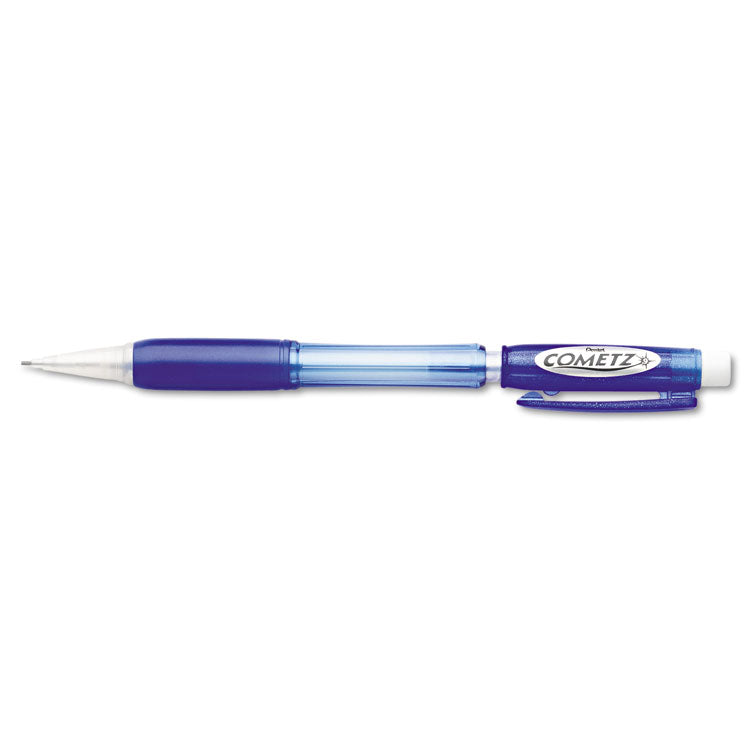 Cometz Mechanical Pencil, 0.9 mm, HB (#2), Black Lead, Blue Barrel, Dozen