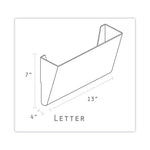 Wall File, Letter Size, 13" x 4" x 7", Clear