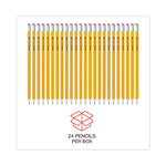 #2 Pre-Sharpened Woodcase Pencil, Hb (#2), Black Lead, Yellow Barrel, 24/pack