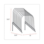 Wire Tiered File Sorter, 8 Sections, Letter To Legal Size Files, 8" X 10.5" X 12.5", Black