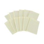 Recycled Self-Stick Note Pads, Note Ruled, 4" x 6", Yellow, 100 Sheets/Pad, 12 Pads/Pack