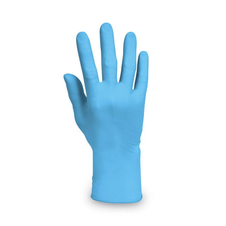 G10 Comfort Plus Blue Nitrile Gloves, Powder-Free, X-Large, 4 mil Thick, 9.5" Long, Light Blue, 100/Box