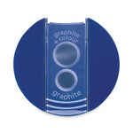 Handheld Manual Double-Hole Plastic Sharpener, 1.57 X 1.65 X 2.2, Blue/silver, 6/box