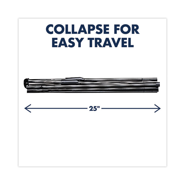 Heavy-Duty Adjustable Instant Easel Stand, 25" To 63" High, Steel, Black