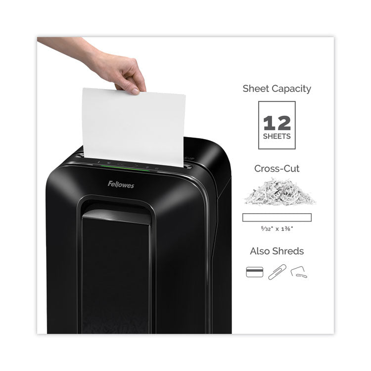 Powershred Lx170 Cross-Cut Shredder, 12 Manual Sheet Capacity