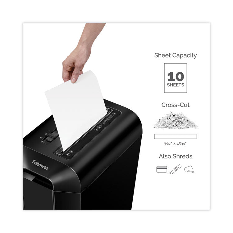 Powershred Lx65 Cross-Cut Shredder, 10 Manual Sheet Capacity