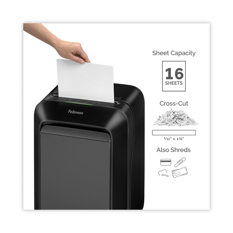 Powershred Lx180 Cross-Cut Shredder, 16 Manual Sheet Capacity