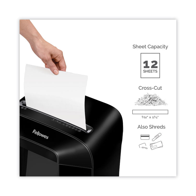 Powershred Lx85 Cross-Cut Shredder, 12 Manual Sheet Capacity