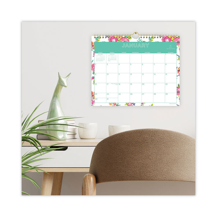 Day Designer Peyton Wall Calendar, Floral Artwork, 11 x 8.75, White/Multicolor Sheets, 12-Month (Jan to Dec): 2025