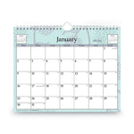 Rue Du Flore Wall Calendar, Floral Artwork, 11 x 8.75, White/Jade/Lavender Sheets, 12-Month (Jan to Dec): 2025