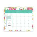 Day Designer Peyton Academic Wall Calendar, Floral Artwork, 11 x 8.75, White Sheets, 12-Month (July to June): 2025 to 2026