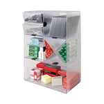 Stackable Cube Organizer, Double Cube, Plastic, 12 x 6 x 6, Clear